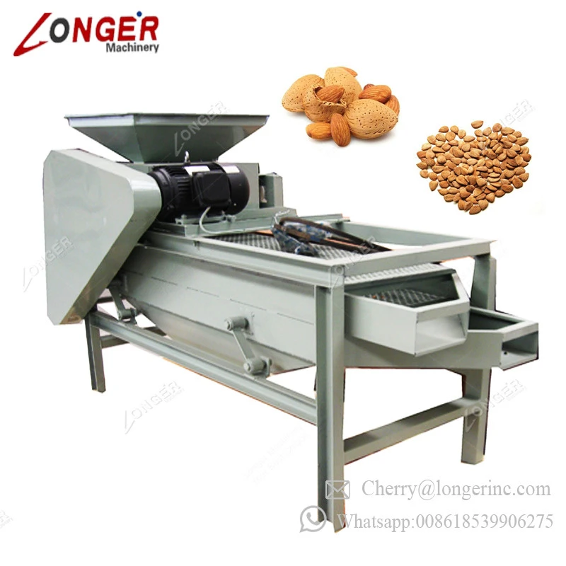 Automatic Apricot Kernel Dehusker Walnut Cracker Almond Cracking Hazelnut Shelling Machine