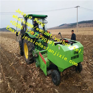automatic  lawn mower with mini hay baler withtractor/Hot sale corn silage hay grass mini round baler machine/crushing and baler