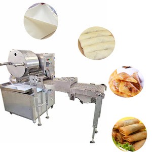 Automatic Pancake Chapati Spring Roll Wrapper Egg Roll Skin Maker Machine Lumpia Samosa Pastry Spring Roll Sheet Making Machine