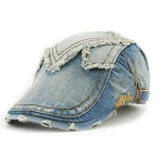 Autumn Spring Cotton Flat Ivy Cap Berets Men Women Casual Peaked Caps Grid Embroidery Boina Hats