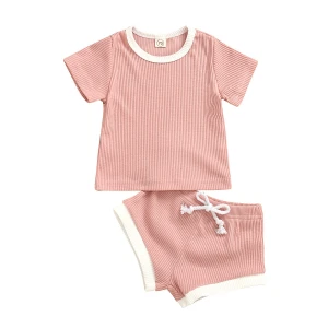 baby clothes baby girls boys ribbed cotton shirt and underwear 2pcs sets toddle clothes ribbed girls boys sets