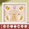 Baby Hand And Footprint Kit DIY Air Drying Soft Clay Baby Hand Foot Print Hand Made Baby Photo Frame Newborn