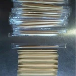 bamboo toothpick with two tips / one tip 10000 pcs in bulk,High Quality individual cello with paper wrapped ,with plastic