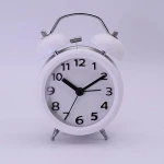 Bed Room Decoration Desktop Twin Bell Clock  Metal Alarm Clock
