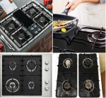 Best offer gas protectors cover gas liners burner cover range protectors for kitchen dishwasher easy to clean
