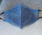 Best sell Bling net red star mask black cotton mesh windproof  diamond mask female DIY rhinestone mask