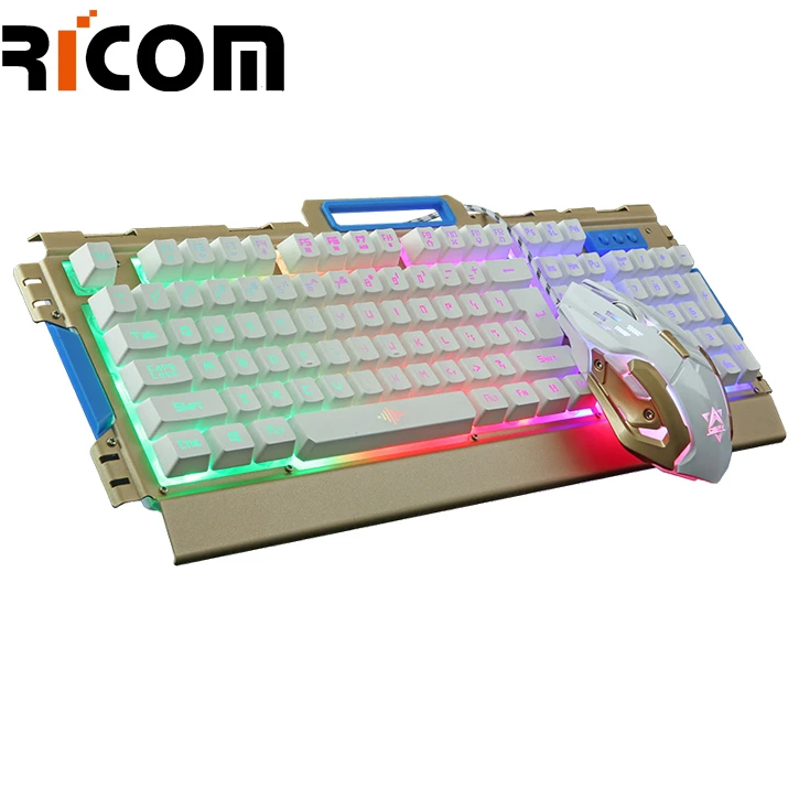 Best Sell gaming RGB Wired Gaming Keyboard Mouse Set with LED Light