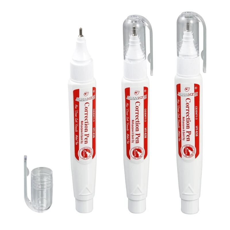 Best selling multi purpose quick dry white correction fluid pen corrector for school supplies