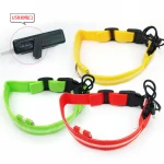 Best Selling Products Nylon Dog Collar Waterproof Flashing Led Leather Dog Collar Pet Dog Collar