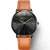 Import Black Leather Women Man Unisex Minimalist Watch from China