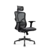 black office chair swivel with lumbar support height adjustable ergonomic office mesh chair
