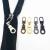 Import Brand Custom Auto Lock Pendant Garment Replace Zipper Pulls Puller Head Zipper Sliders Plating Painted Silver Golden Black Metal from China