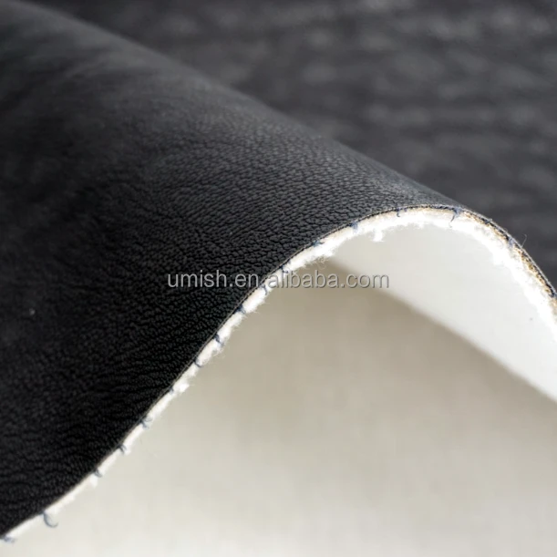 Brand Quality foam backing Thick Jacket use pu synthetic leather
