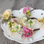 Bride hair fork hair accessory set flower headdress eternal flower hair fork