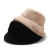 Import Bucket Hat For Women Girl Fashion Solid Thickened Soft Warm Fishing Cap Outdoor Lady Plush Fluffy Flat Hat from China