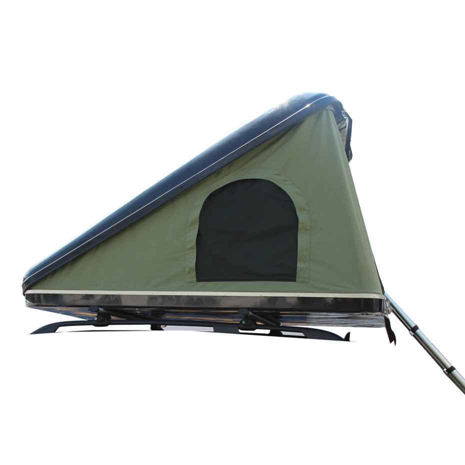 Car black hard shell triangle roof top tent