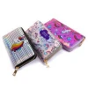 Cartoon wallet custom printed laser unicorn purse pu leather wallet