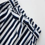 Casual Printed Stripes Soft Stretch Short Skirt Custom Color Thin Women Skirt