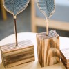 Ceramic Leaf-shape  Home Decor  Office Decor With Wood Base Gift