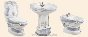 Chaozhou ceramic sanitary ware color bathroom two piece toilet
