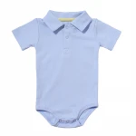 Cheapest 100% Cotton Summer short sleeve pure color plain newborn baby romper