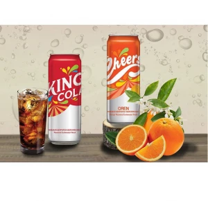 Cheers soft drink tin can 325ml - Orange, Grape, Strawberry, Cream Soda, King Cola, Pineapple, Lemonade