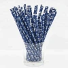 chevron Paper straws with cardhead of barware