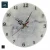 Import Chic White Marble Print Round Wall Clock Decorative Battery Operated Quartz Analog Quiet Desk Clocks from China