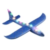 Children LED Airplane Hand Launch Throwing Glider Aircraft Inertial Airplane Toy Plane Model Random Color