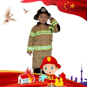 Children&#39;s firefighter   cosplay  stage performance safety uniform