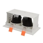 China 24W LED ceiling light rectangle double heads Recessed COB LED Downlight LED Grille Light