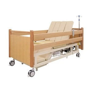 China factory wholesale hospital bed wooden home electric family with pager hospital bed.