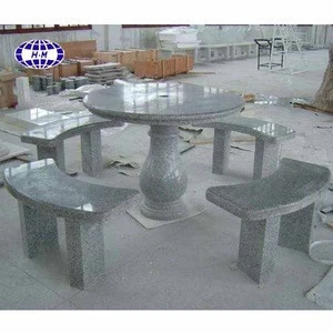 China Grey Outdoor Stone Chess Table With Good Price