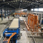 China gypsum board machinery manufacture precast prestressed concrete slab making machine