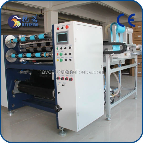 China professional automatic thermal transfer ribbon slitting cutting Machine