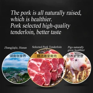 Chinese Healthy Green Organic Pork Jerky 80g Delicious Tender Spicy Pork Jerky