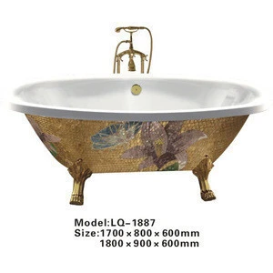 chinese various color big sizes bathtub with feet price