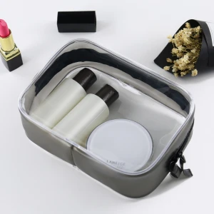 Clear Makeup Organizer Pouches Tote Travel Toiletries Bags Transparent Pvc Cosmetic Bag
