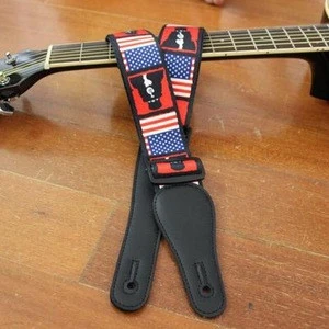 Colorful Design Musical Instrument Accessories Thermal Transfer Polyester Guitar Straps