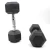 Import competitive price weights fitness equipment black rubber coated hex dumbbell from China