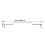 Condibe shower room glass door knighthead rod with glass clamp