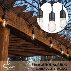 Connectable Garden Party Patio Bistro Market Cafe Hanging Socket Lamp LED Globe outdoor led bulb light strings