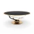 Contemporary Modern Gold Glass Home Goods Sprial Coffee Table