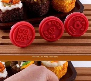 Cookie Stamp and 1 Stick Fondant Cake Mold Biscuit Cookie Cutters Sugarcraft Tool Cake Decorating Random Color