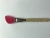 Import Cosmetic Powder Brush Pink Synthetic Hair Colorful Wood Pattern Handle from China