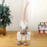 Creative Christmas Decorations Cross-Border Rudolph Ornaments Long Hat Doll for Children and Toy Lovers Perfect Gift Idea