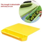 Creative Kitchen Cutting Board 2 in 1 Foldable Chopping Blocks Plastic Thickening Non-slip Cutting Board with Storage Basket