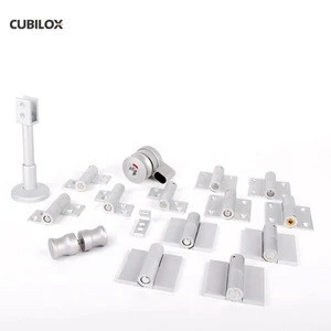 Cubilox Manufacturer Aluminum6063  HPL Toilet Cubicle Fitting Accessories Set  Toilet Partition Hardware