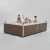 Import Custom 9 people hydro massage spas outdoor hot tub spa pool from China