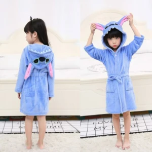 custom bathrobes dropshipping animal unisex flannel bathrobe for children